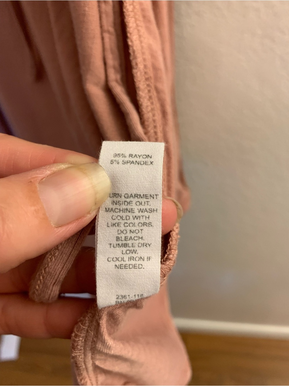 Danskin Rayon Ribbed Open-Front Robe in Blush Pink | L - Picture 7 of 10